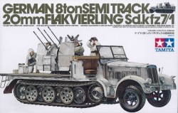 German 8ton Semi Track with 20mm Flakvierling - Sd.Kfz. 7/1 - 1/35