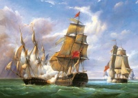 Combat between the French Frigate 
