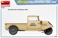 Tempo E400 Stahlblechpritsche - 3 Wheel Truck - 1/35