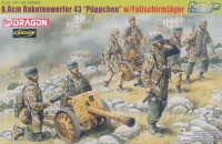 8,8cm Raketenwerfer 43 - Püppchen - mit Fallschirmjägern - 1:35