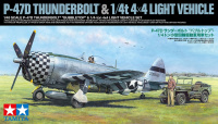 Republic P-47D Thunderbolt - Bubbletop & 1/4 ton 4x4 light Vehicle - 1:48