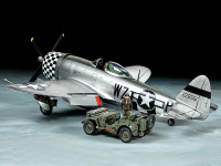 Republic P-47D Thunderbolt - Bubbletop & 1/4 ton 4x4 light Vehicle - 1:48