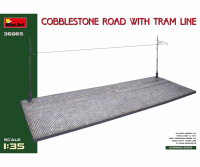 Cobblestone Road with Tram Line - 1/35
