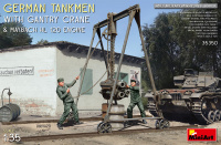 Deutsche Panzersoldaten mit Portalkran und Maybach HL 120 Motor - 1:35