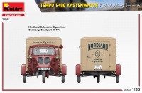 Tempo E400 Kastenwagen - 3 Wheel Delivery Box Track - 1/35