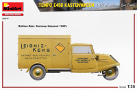 Tempo E400 Kastenwagen - 3 Wheel Delivery Box Track - 1/35