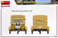 Tempo E400 Kastenwagen - 3 Wheel Delivery Box Track - 1/35