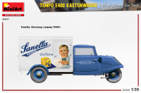 Tempo E400 Kastenwagen - 3 Wheel Delivery Box Track - 1/35