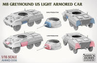 M8 Greyhound - US Light Armored Car - 1:16