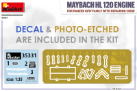 Maybach HL120 Motor für Panzer III / Panzer IV Familie mit Reparaturmannschaft - 1:35