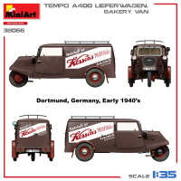 Tempo A400 Lieferwagen - Bäckerei Lieferwagen - 1:35