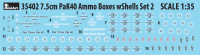 German 7,5cm PaK 40 Ammo boxes with shells set 2 - 1/35