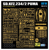 Sd.Kfz. 234/2 Puma with Engine Parts - 1/35