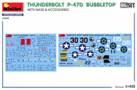 Thunderbolt - P-47D Bubbletop with Base and Accessories - Big Set - Diorama - 1:48