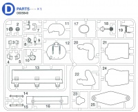 D-Parts (D1-D25) for Tamiya Sherman Series 56014 and 56032 1:16