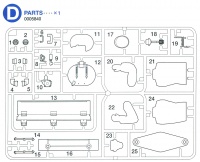 D Teile (D1-D25) für Tamiya Sherman Serie 56014 und 56032 1:16