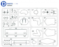 D Teile (D1-D25) für Tamiya Sherman Serie 56014 und 56032 1:16