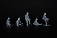 Britische Soldaten aufgesessen / British Tank Riders - NW Europe mit Resin Köpfen - 1:35