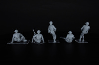 Britische Soldaten aufgesessen / British Tank Riders - NW Europe mit Resin Köpfen - 1:35