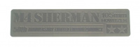 Tamiya 50th Anniversary Badge - RC Tanks - M4 Sherman - Photo-etched