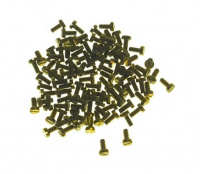 Brass Screws M2.5 x 5,0 mm Slotted Flat Head Screws DIN 84 – 100 pieces