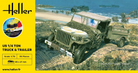 STARTER KIT US 1/4 ton Truck & Trailer - 1/72