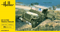 US 1/4 ton Truck & Trailer - 1/72