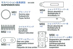 Suspension Bag (MS1-MS6) for Tamiya Sherman 56014 and 56032 1:16