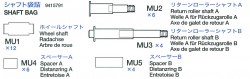 Achsen Beutel (MU1-MU5) für Tamiya Sherman Serie 56014, 56032