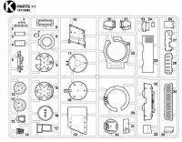 K Teile (K1-K35) für Tamiya Leopard 2A7V – 56046 / 56047 - 1:16