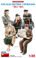 Deutsche Zivilisten - sitzend / German sitting Civilians - 1930 - 1940s - 1:35