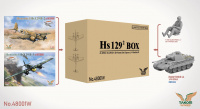 Henschel Hs 129² Box - Hs 129 B-2 & B-3 - 2 kits + 2 figures + Panther Ausf. A - 1/48