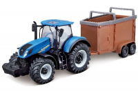 New Holland T7.315 mit Viehanhänger - Die-Cast Fertigmodell - 1:50