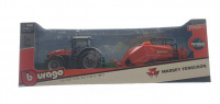 Massey Ferguson 8740S mit Ballenpresse - Die-Cast Fertigmodell - 1:50