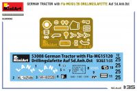 Deutscher Traktor mit Fla-MG 151/20 Drilling auf Sd.Anh. Ost - 1:35