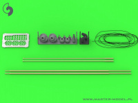 Antenne Comrod VHF3088VM - für Leopard 2 A7V und andere Fahrzeuge (2 Stück) - HERUNTERGEBUNDENE Version - 1:16