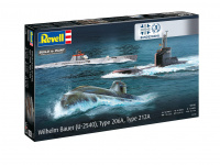 70 Years Bundeswehr - U-Boat Set - Wilhelm Bauer - Type 206A - Type 212A - 1/144