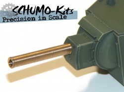 Brass barrel for Tamiya KVII Tank 1:48