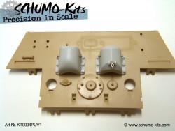 Resin Armored Rear Exhaust Cover for Tamiya King Tiger 1/16 Vers