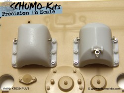 Resin Armored Rear Exhaust Cover for Tamiya King Tiger 1/16 Vers