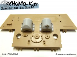 Resin Armored Rear Exhaust Cover for King Tiger 1/16 Version 2
