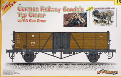 Deutsche Eisenbahnwaggon Typ Ommr + Feldgendarmerie mit Hunden - Rarität - 1:35