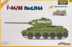 T-34/85 Mod. 1944 + Soviet Infantry Tank Riders - Rarität - 1:35