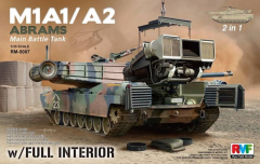 M1A1 / M1A2 Abrams Main Battle Tank with full interior - 2in1 - 1:35
