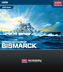 German DKM Battleship Bismarck - 1/800