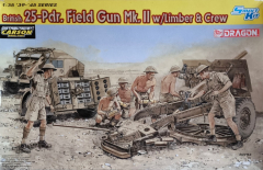 British 25-Pdr. Field Gun Mk. II with Limber and Crew - Vintage - 1/35