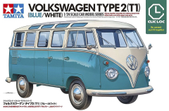 Volkswagen Typ 2 (T1) - Samba - blau/weiß – Clic Loc - 1:24