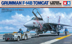 Grumman F-14B Tomcat with Shipboard Towing Tractor - 1/48