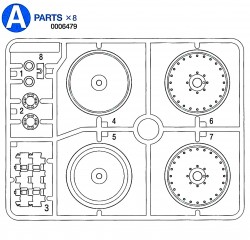 A-Parts (A1-A8) for Tamiya Panther Series (56022 and 56024) 1:16