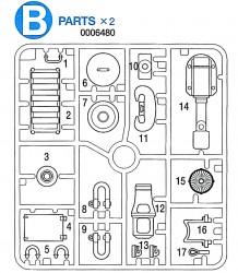 B-Parts (B1-B17) for Tamiya Panther Series (56022 and 56024) 1:16